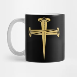 Cross from crucifixion nails. Mug